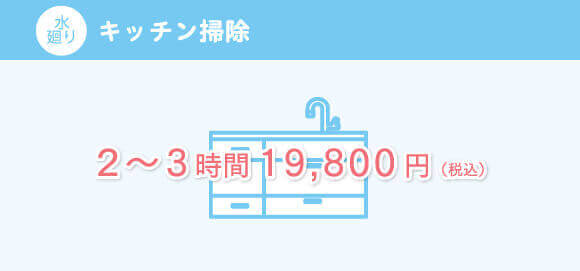 水廻り キッチン掃除の料金 19800円(税込)
